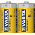 Bateria cynkowa Varta R20 SUPERLIFE - folia 2 szt