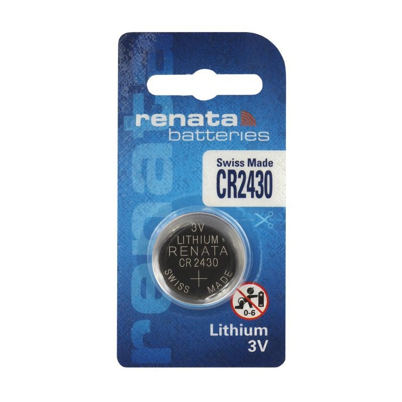 Renata lithium-based battery CR 2430 3V - Blister of 1