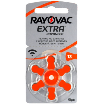 Rayovac Hearing Aid Battery 13 - blister pack of 6 