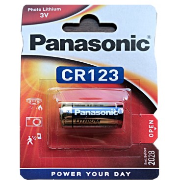 Panasonic 123 Lithium Battery - blister of 1
