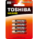 Toshiba alkaline battery LR3 Red - blister of 4