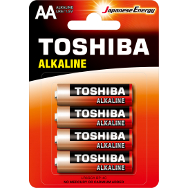 Toshiba alkaline battery LR6 red - blister of 4