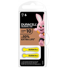 Duracell hearing aid battery 10 1,45V - blister of 6 