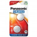 Lithium Panasonic CR2032 3V battery - Blister packs of 2
