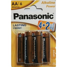 Panasonic alkaline battery LR-6 AA B6 4+2 - blister packs of 6