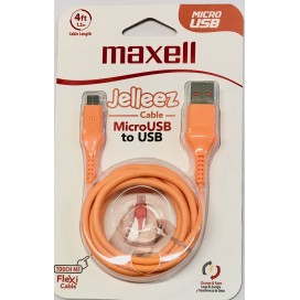 Kabel USB MAXELL Jelleez Micro USB pomarańczowy