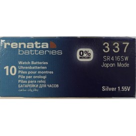 SIlver Renata SR416SW / 337 battery - packs of 10 