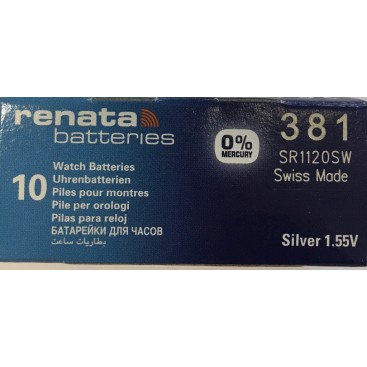 Bateria srebrowa Renata SR1120SW / 381 /- opakowanie 10szt