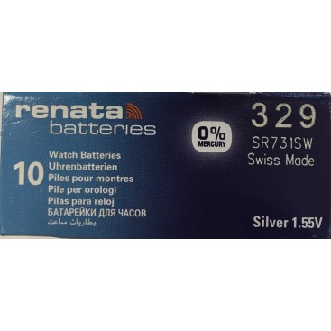 Silver Battery Renata SR731SW / 329 -pack of 10 