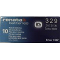 Silver Battery Renata SR731SW / 329 -pack of 10 