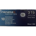 Silver Renata SR527SW / 319  battery - packs of 10 