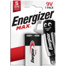 Energizer MAX 9V 6LR61 Battery - blister of 1