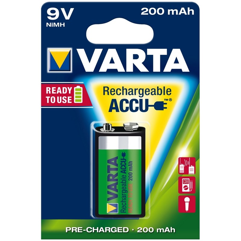 Varta rechergeable battery HR9V 200 mAh ready 2 use - blister of 1 -  Hurtownia baterii