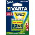 Varta rechargeable battery HR3 800 mAh Ready 2 use - blister of 4 