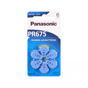  Panasonic 13 Hearing Aid battery - blister pack of 6