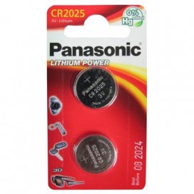Lithium Panasonic CR2025 3V battery - Blister packs of 2