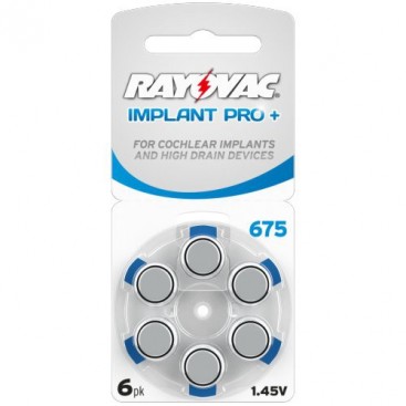 Rayovac 675 Hearing Aid Battery - blister of 6 