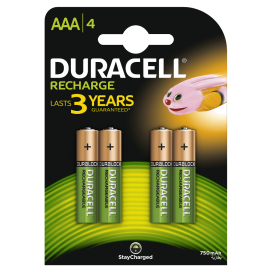 Akumulator Duracell AAA 750 mAh - blister 4 szt. / pudełko 40 szt.