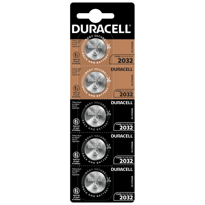 Lot 2 Piles bouton au lithium Eurobatt spéciales 2032 3V, (DL2032/CR2032)